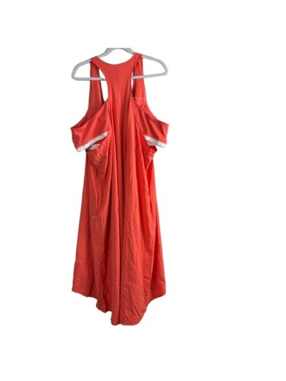 NEW Halara Racerback Tank Dress Coral Red Sz 3X Flowy Midi Resort - Picture 8 of 8
